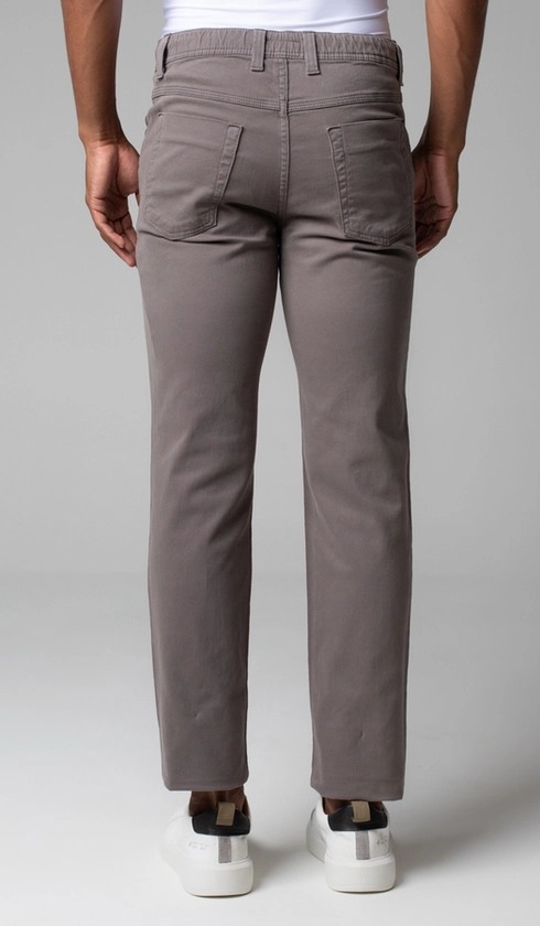 Calça Sarja 5 Bolsos Color Elástico e Corda