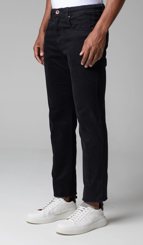Calça Sarja 5 Bolsos Color Elástico e Corda
