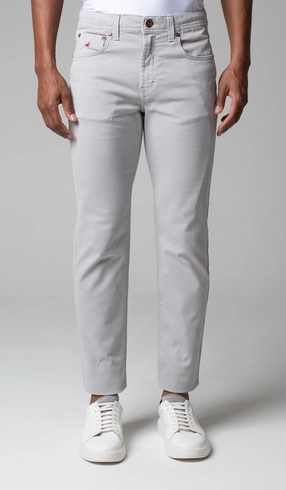 Calça Sarja 5 Bolsos Color Elástico e Corda