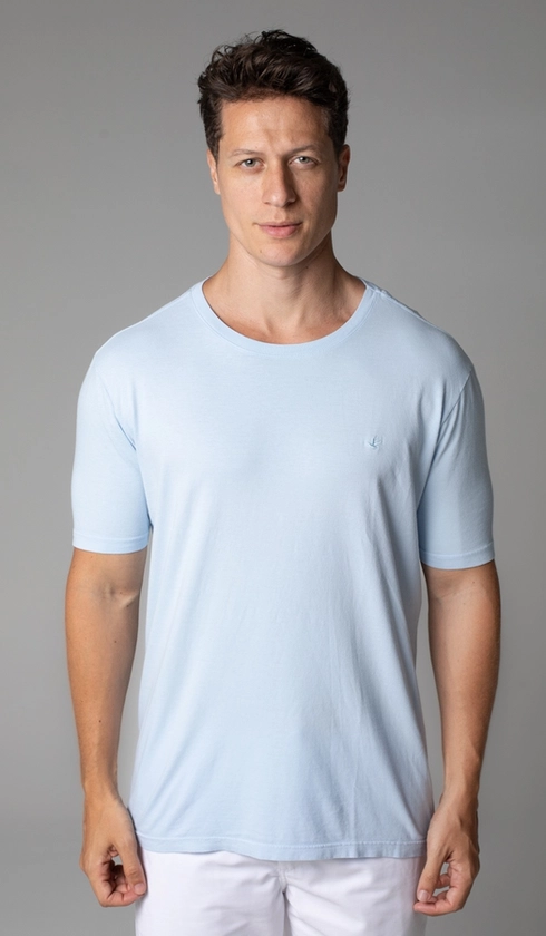 T-Shirt Manga Curta Gola Careca Lisa Reativa