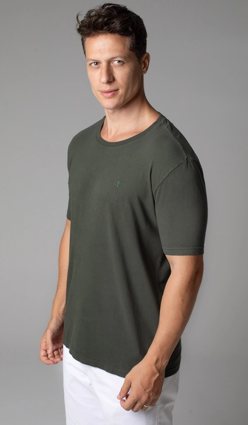 T-Shirt Manga Curta Gola Careca Lisa Reativa