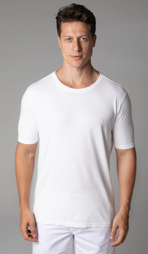 T-Shirt Manga Curta Gola Careca Lisa Reativa