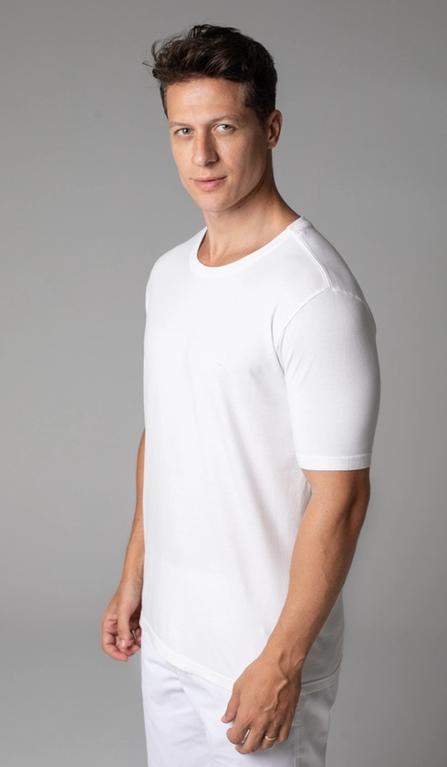 T-Shirt Manga Curta Gola Careca Lisa Reativa