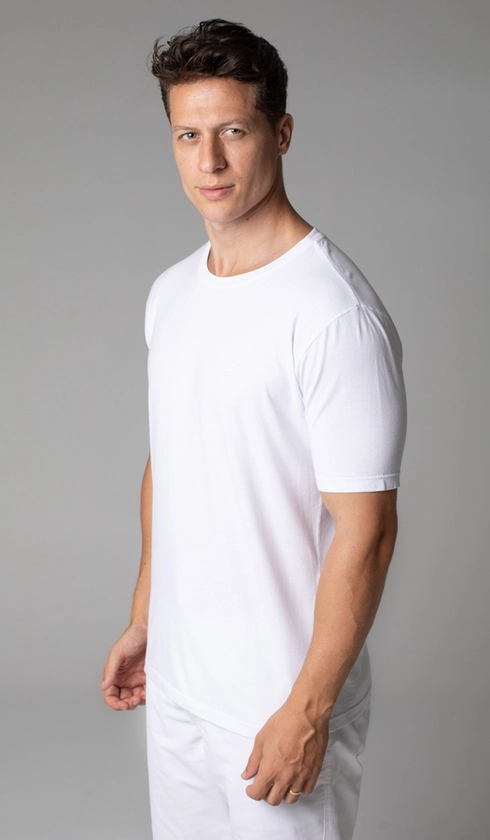 T-Shirt Manga Curta Gola Careca Lisa Reativa
