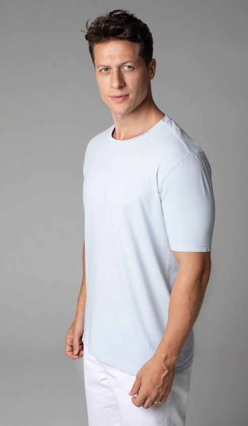 T-Shirt Manga Curta Gola Careca Lisa Reativa