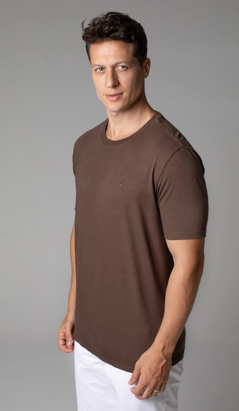 T-Shirt Manga Curta Gola Careca Lisa Reativa