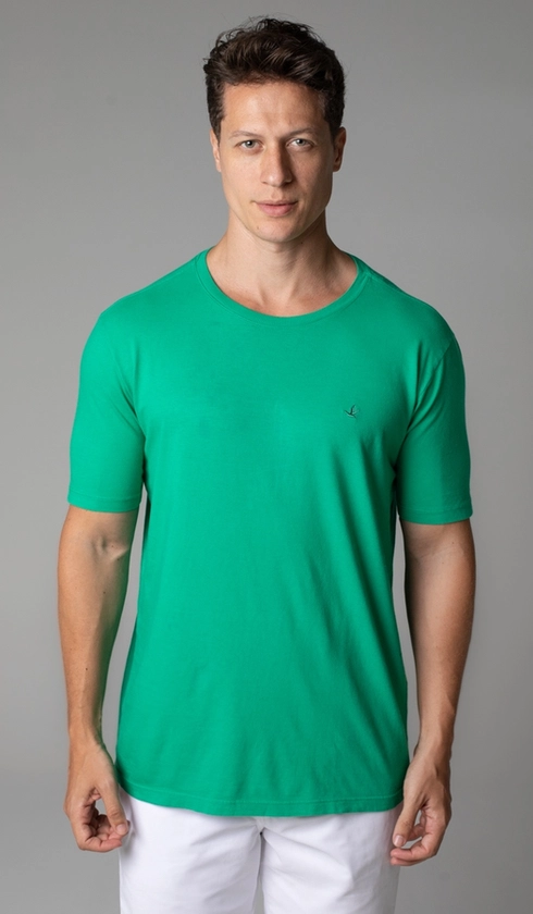 T-Shirt Manga Curta Gola Careca Lisa Reativa
