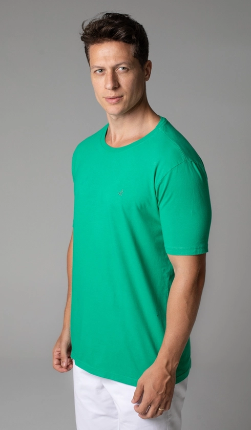T-Shirt Manga Curta Gola Careca Lisa Reativa