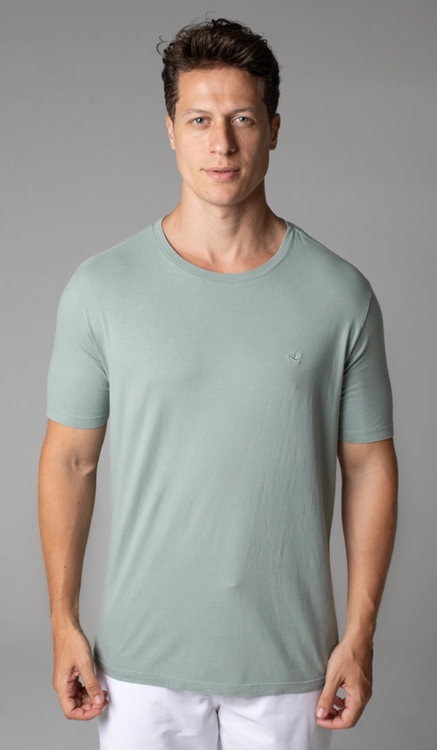 T-Shirt Manga Curta Gola Careca Lisa Reativa