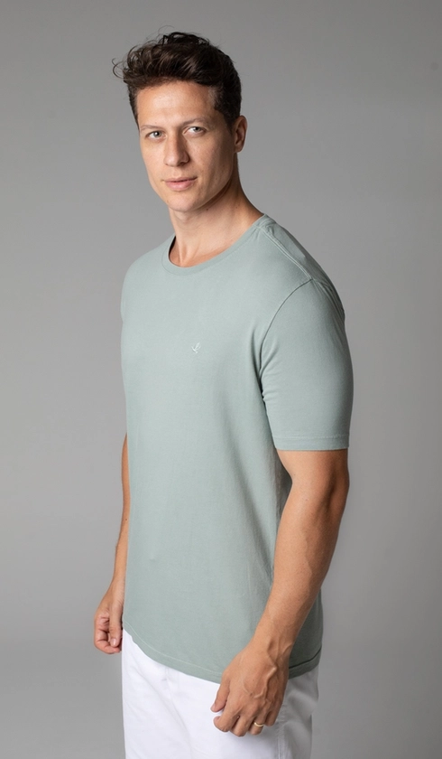 T-Shirt Manga Curta Gola Careca Lisa Reativa