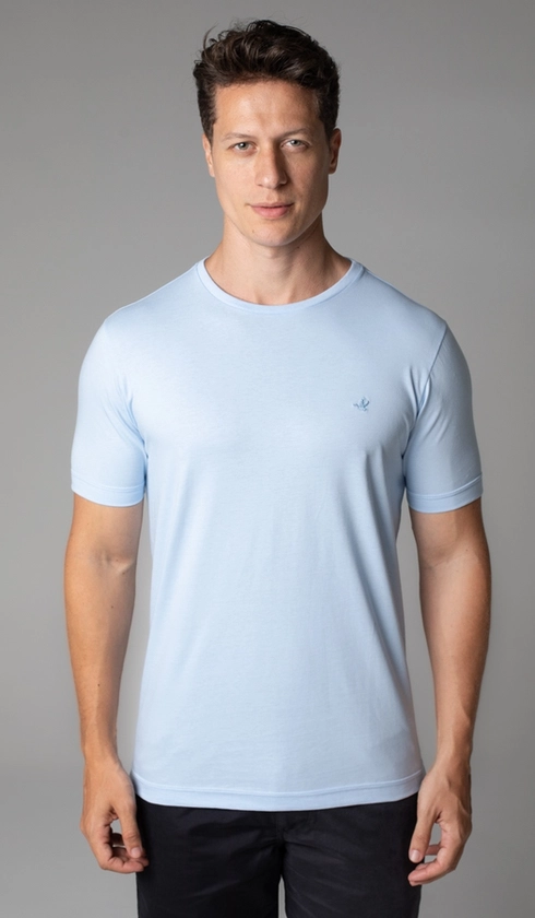 T-Shirt Manga Curta Gola Careca Lisa Exclusive Cotton
