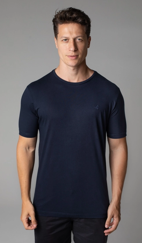 T-Shirt Manga Curta Gola Careca Lisa Exclusive Cotton
