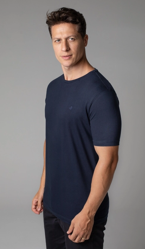 T-Shirt Manga Curta Gola Careca Lisa Exclusive Cotton