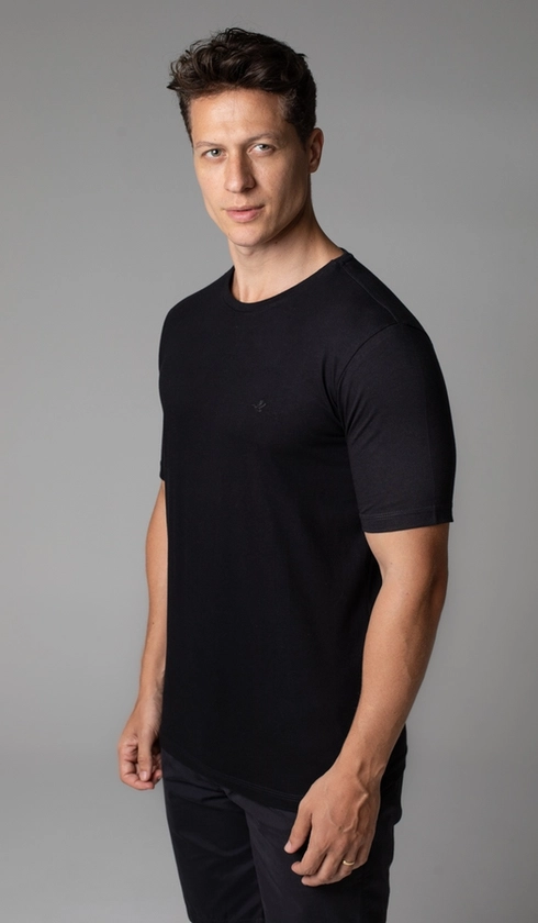 T-Shirt Manga Curta Gola Careca Lisa Exclusive Cotton