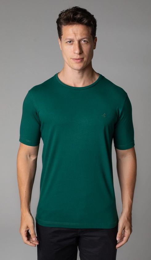 T-Shirt Manga Curta Gola Careca Lisa Exclusive Cotton