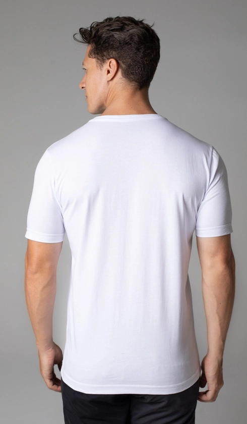 T-Shirt Manga Curta Gola Careca Lisa Exclusive Cotton