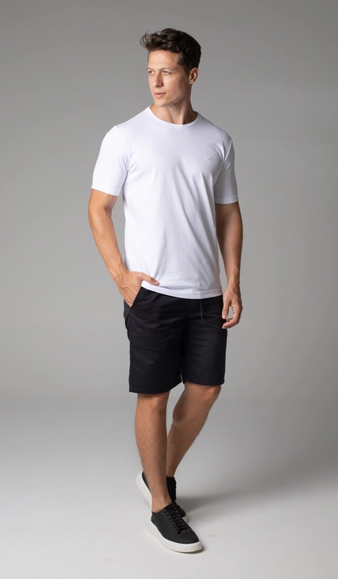 T-Shirt Manga Curta Gola Careca Lisa Exclusive Cotton