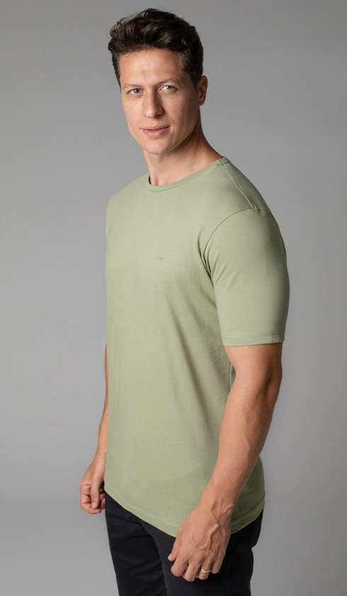 T-Shirt Manga Curta Gola Careca Lisa Exclusive Cotton