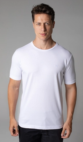 T-Shirt Manga Curta Gola Careca Lisa Exclusive Cotton