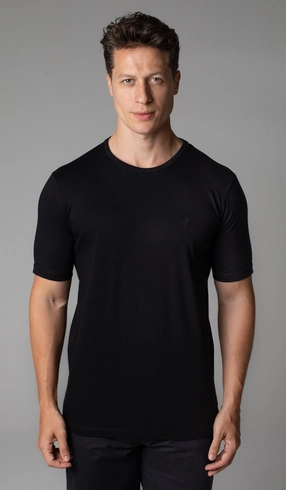 T-Shirt Manga Curta Gola Careca Lisa Exclusive Cotton