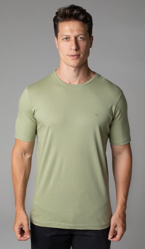 T-Shirt Manga Curta Gola Careca Lisa Exclusive Cotton