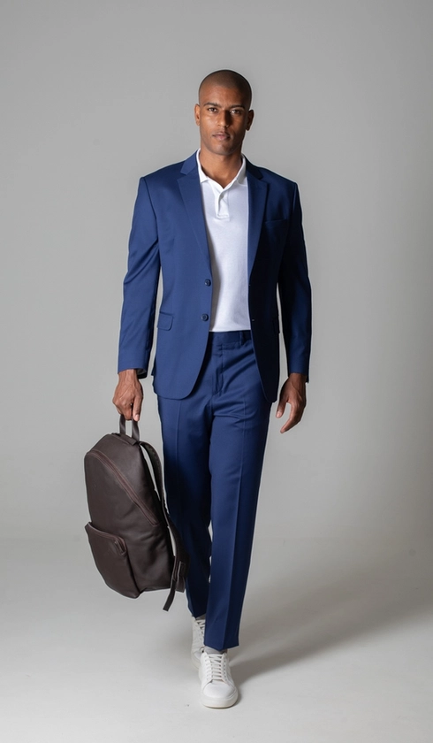 Terno Super 120 Slim Liso com Stretch Gold