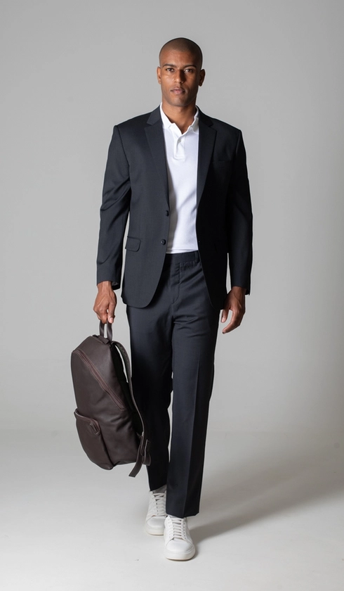Terno Super 120 Slim Liso com Stretch Gold