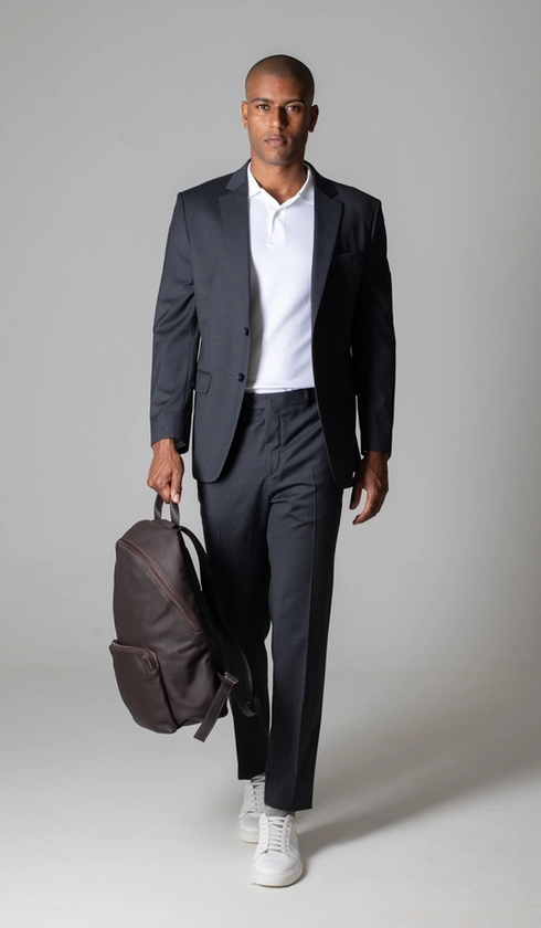 Terno Super 120 Slim Liso com Stretch Gold