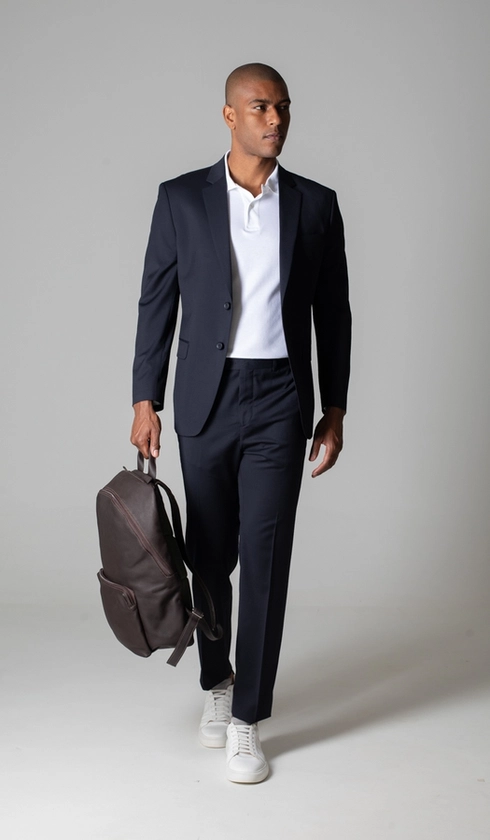 Terno Super 120 Slim Liso com Stretch Gold