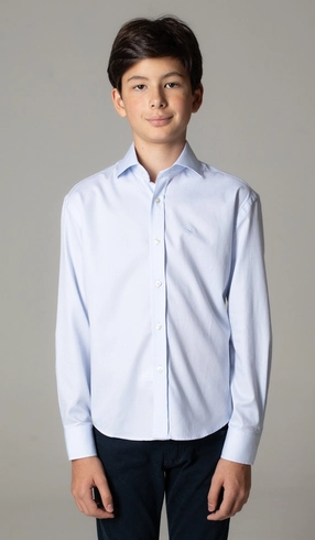 Camisa Social Manga Longa Falso Liso