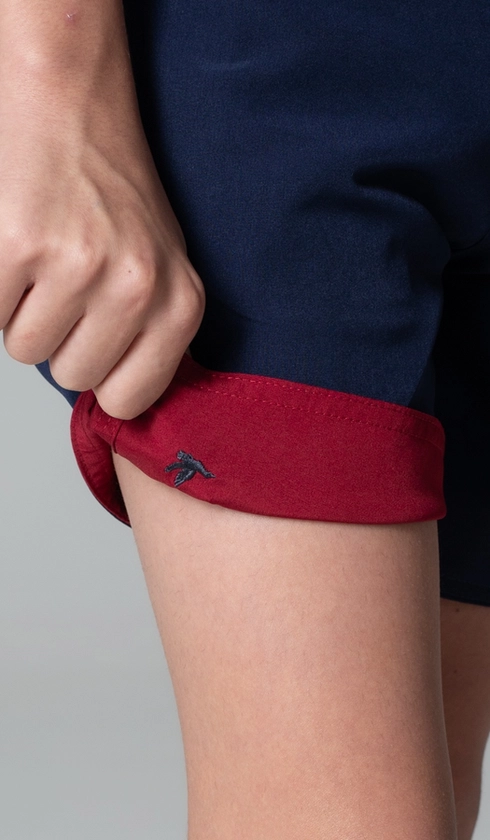 Shorts Liso Dupla Face com Recorte