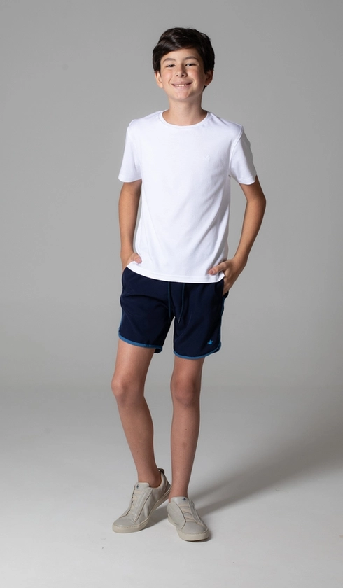 Shorts Beach Vintage Cós Contrastante