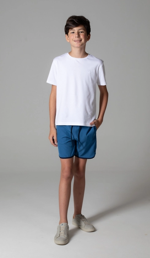 Shorts Beach Vintage Cós Contrastante