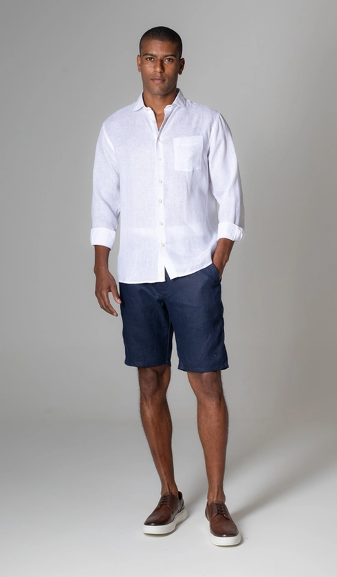 Bermuda Linho Bolso Faca