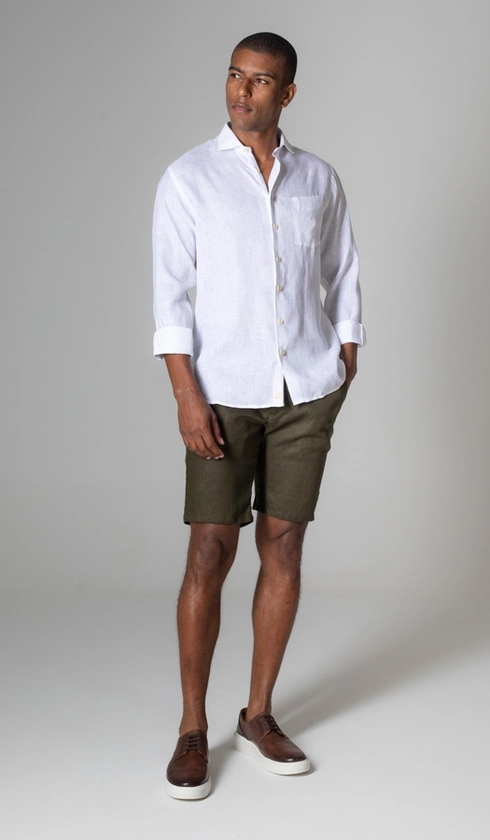 Bermuda Linho Bolso Faca