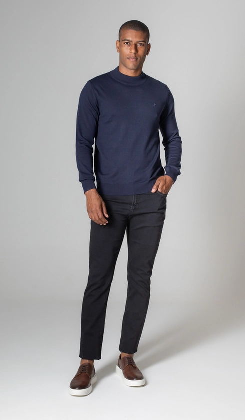 Calça Jeans 5 Bolsos Slim Blue