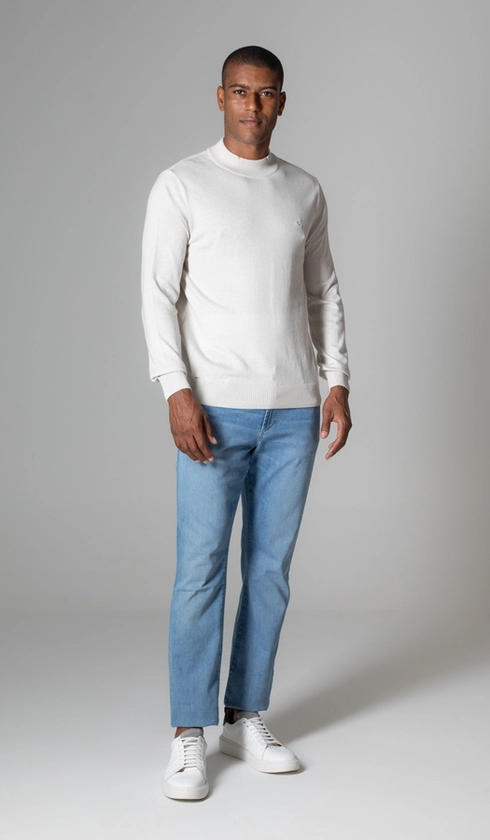 Calça Jeans 5 Bolsos Slim Blue