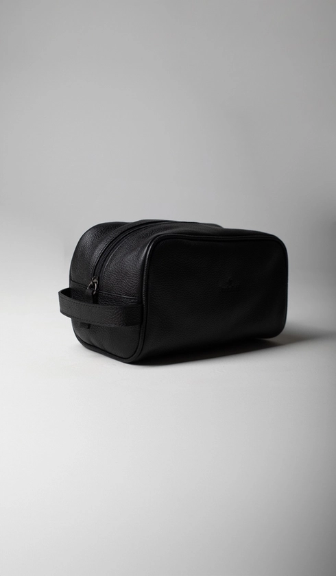Necessaire Couro Zíper com Alça