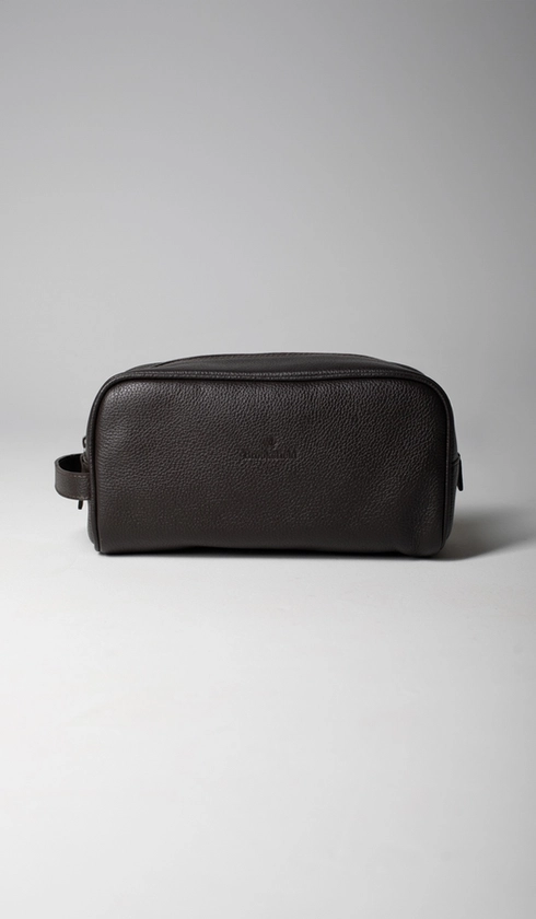 Necessaire Couro Zíper com Alça