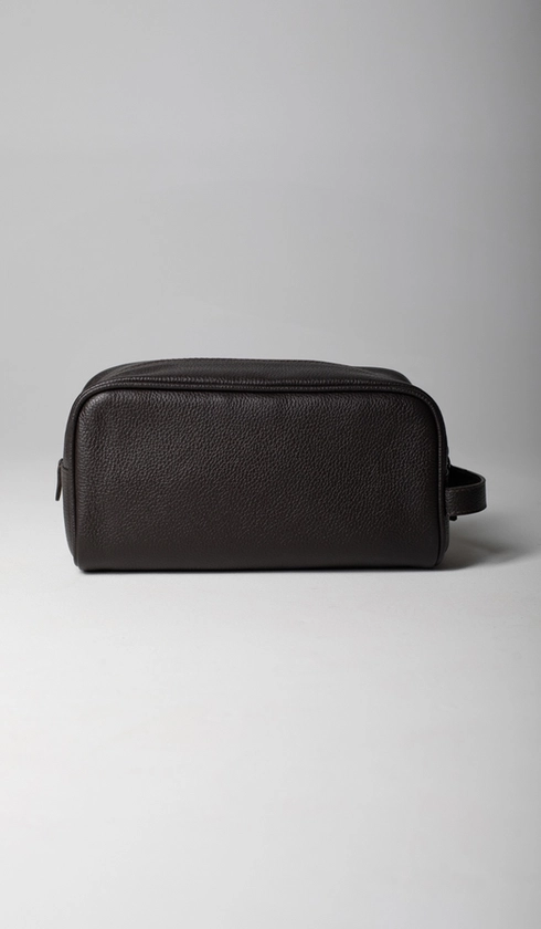 Necessaire Couro Zíper com Alça