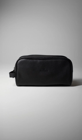 Necessaire Couro Zíper com Alça