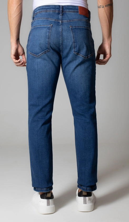 Calça Jeans 5 Bolsos Slim Blue