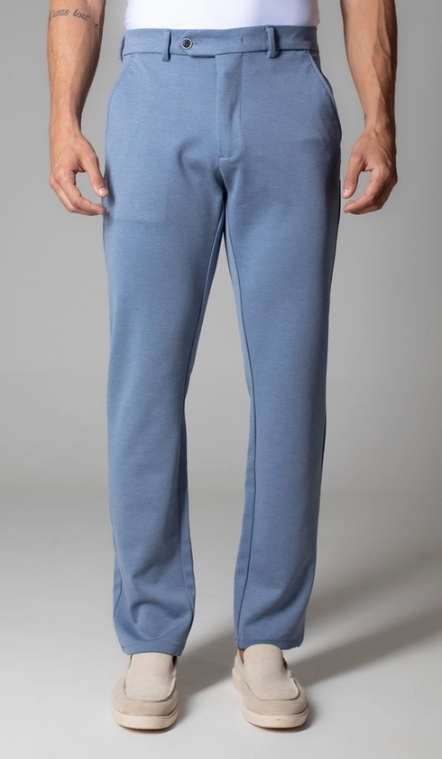 Calça Malha Bolso Faca Lisa