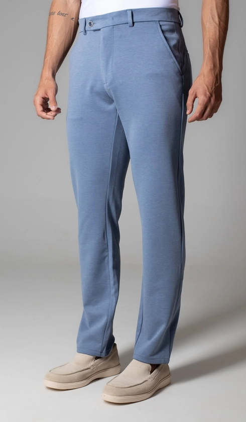 Calça Malha Bolso Faca Lisa