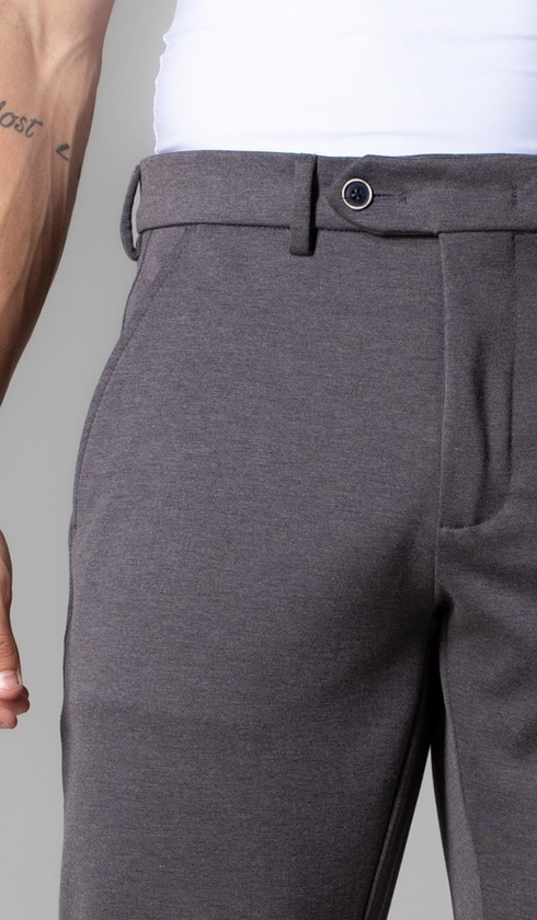 Calça Malha Bolso Faca Lisa