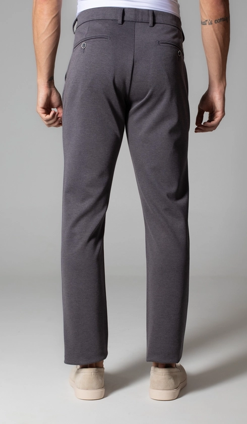 Calça Malha Bolso Faca Lisa