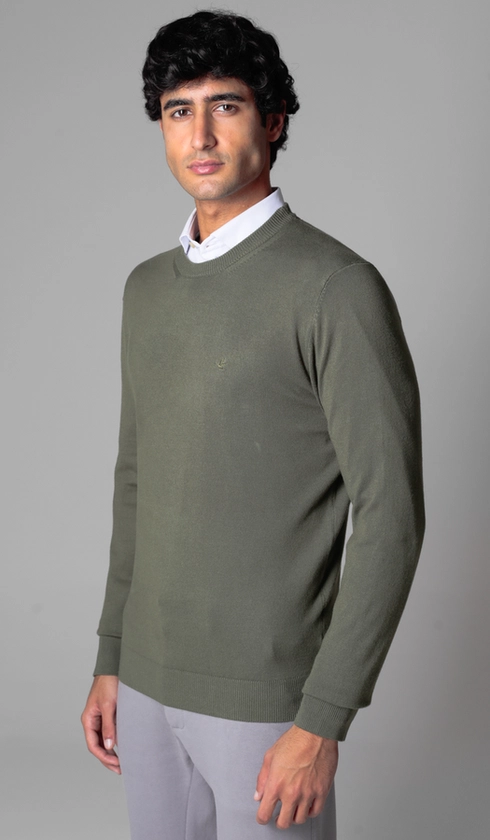 Malha Tricot Gola Careca Lisa