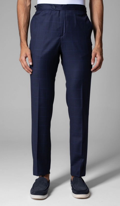 Calça Sport Social Xadrez com Fivela