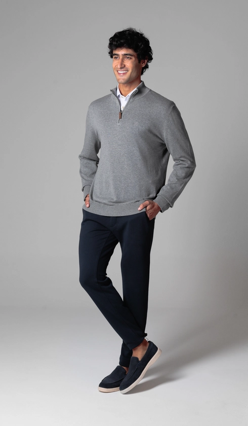 Malha G Alta 1/2 Ziper Tricot Lisa Tfy