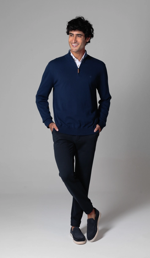 Malha G Alta 1/2 Ziper Tricot Lisa Tfy